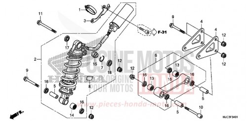 REAR CUSHION (CBR600RA) CBR600RAD de 2013